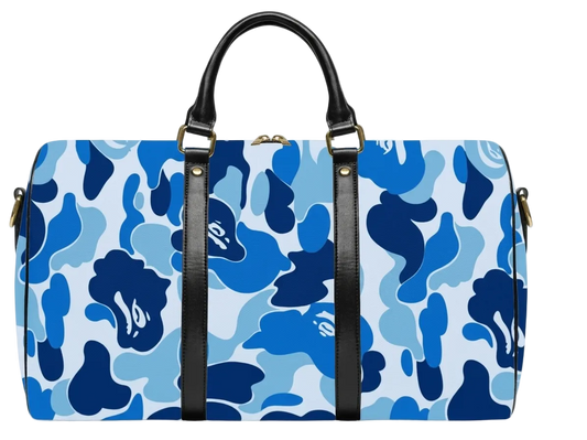 blue camo duffle