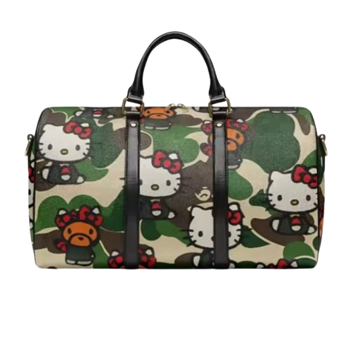 green camo hello kitty duffle