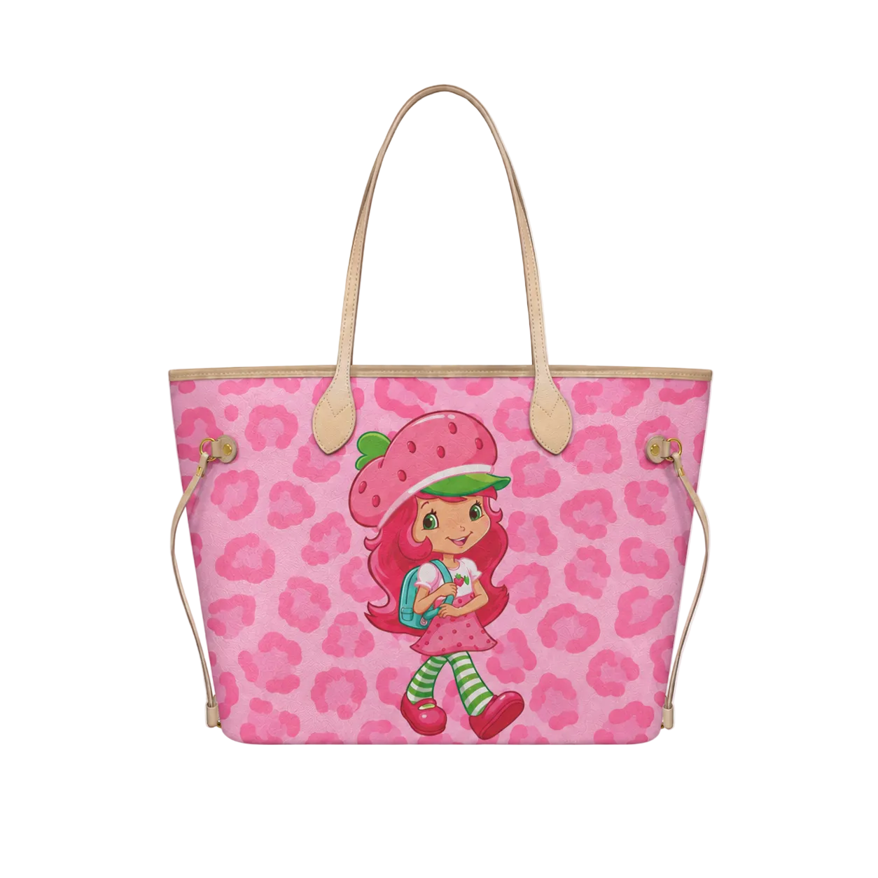 strawberry leopard print tote (pre order)