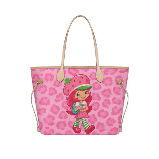 strawberry leopard print tote (pre order)