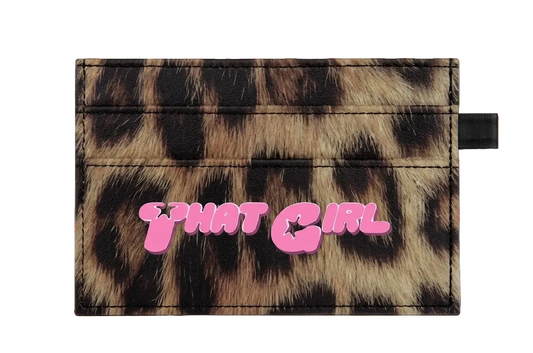 that girl leopard print cardholder wallet