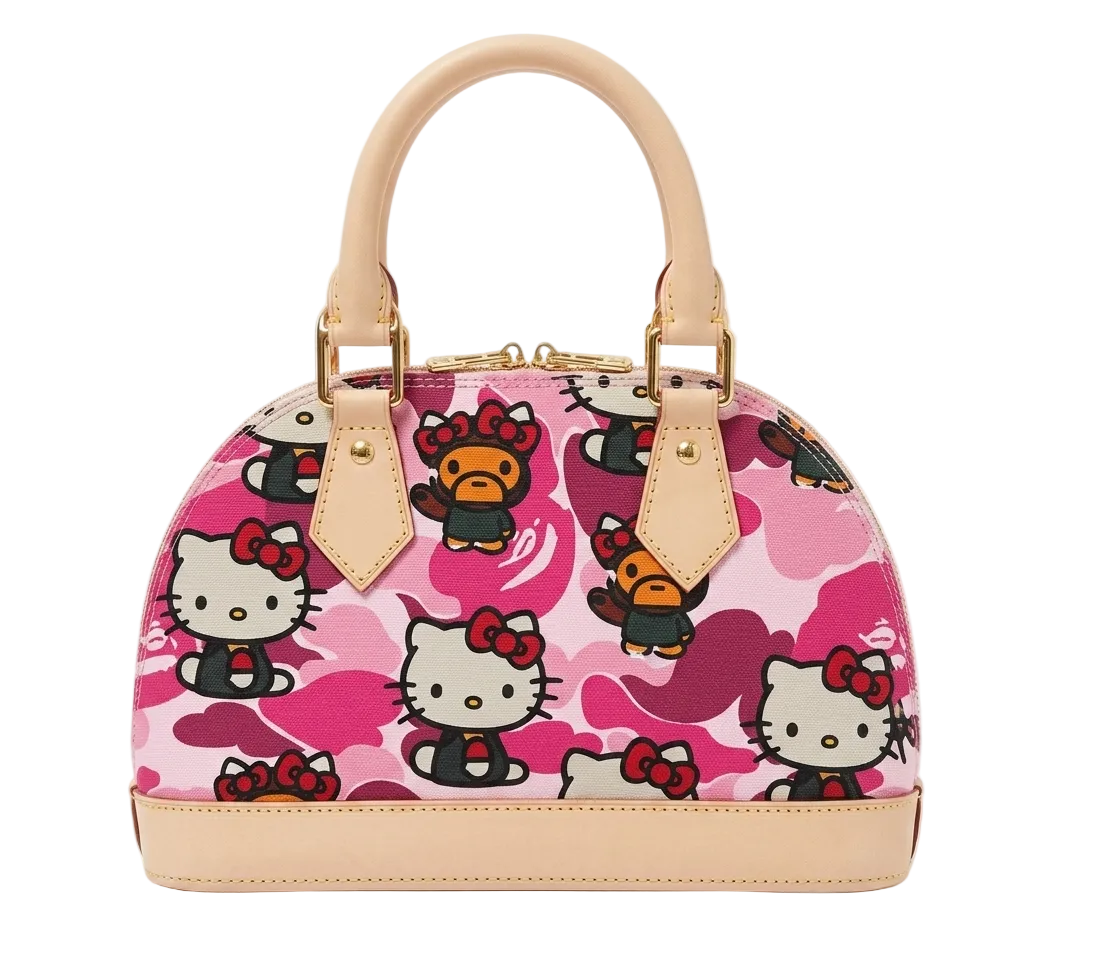hk x pink camo shell bag