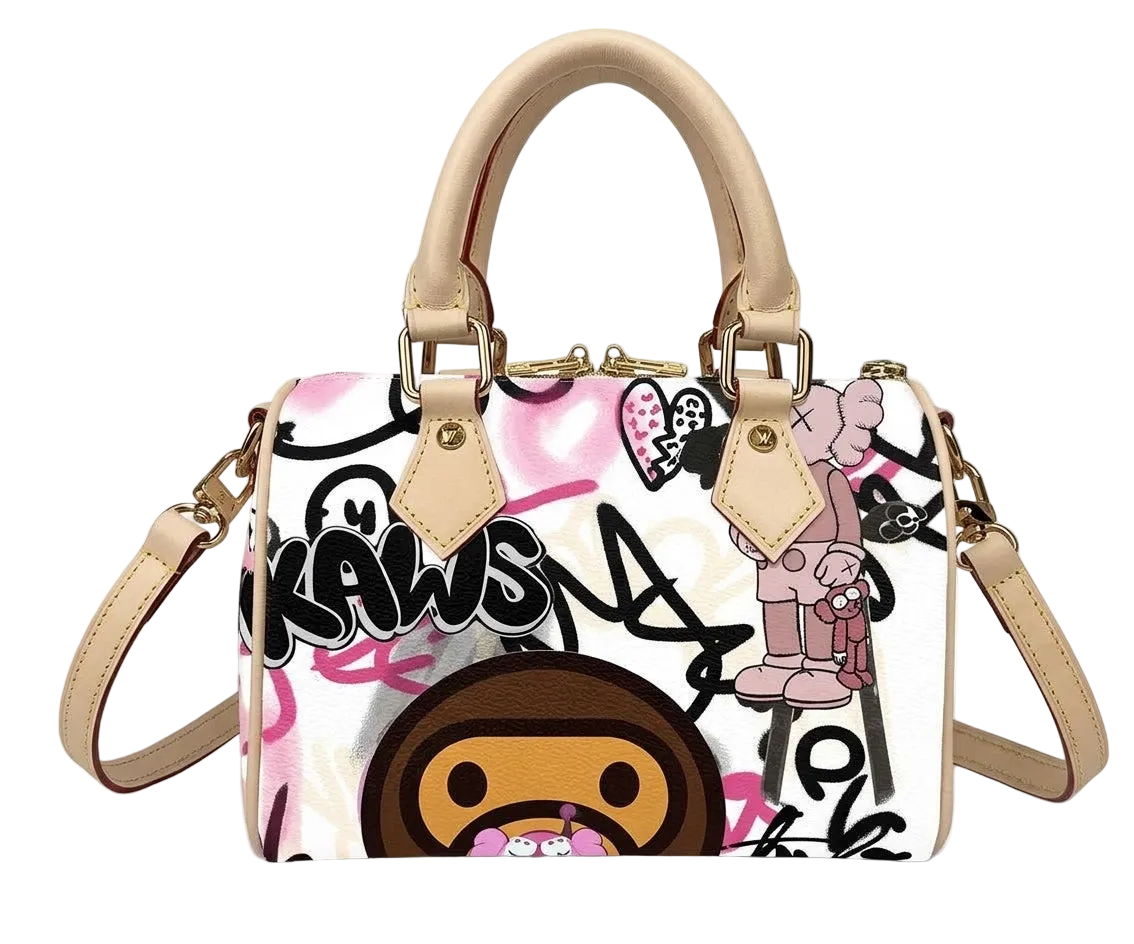graffiti kaws pillow bag