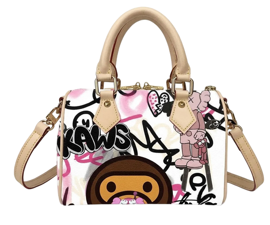 graffiti kaws pillow bag