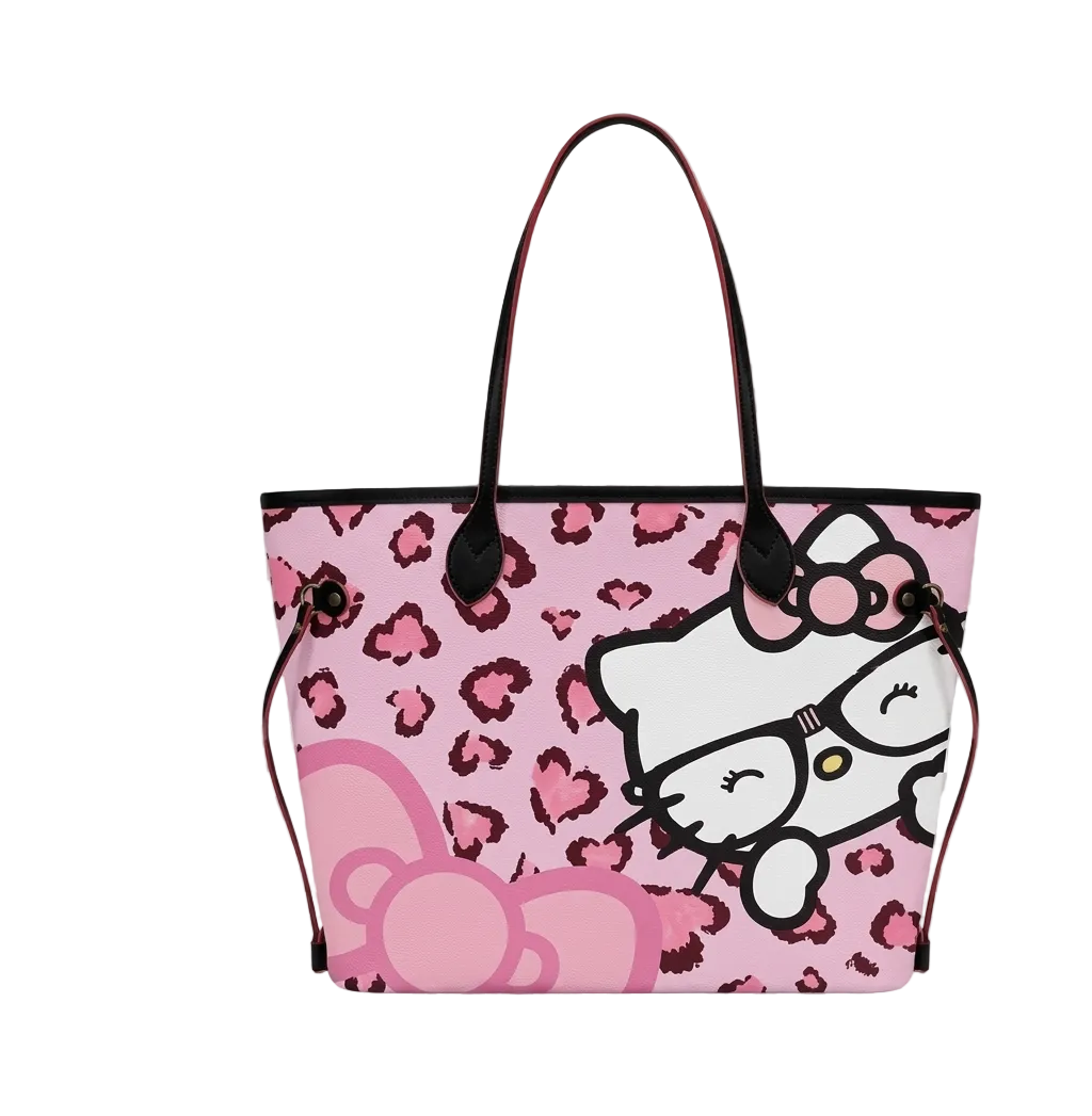 hk x leopard print tote