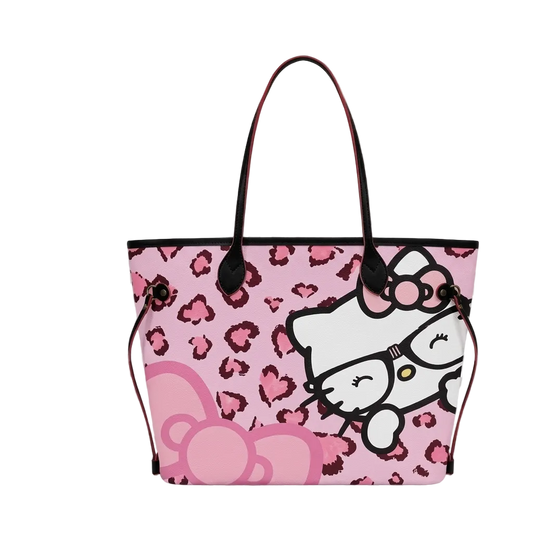 hk x leopard print tote