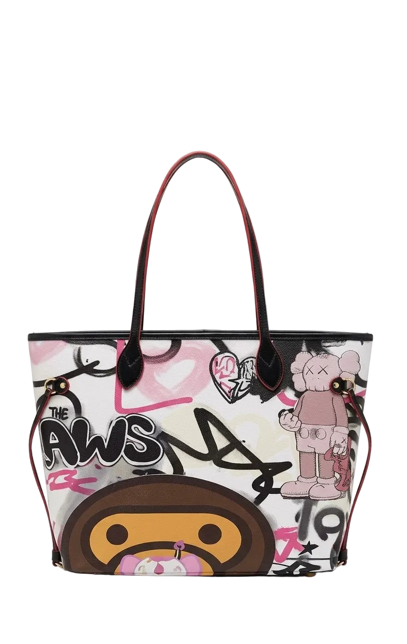 graffiti kaws tote bag