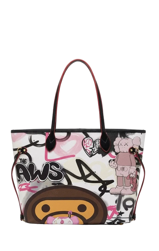 graffiti kaws tote bag
