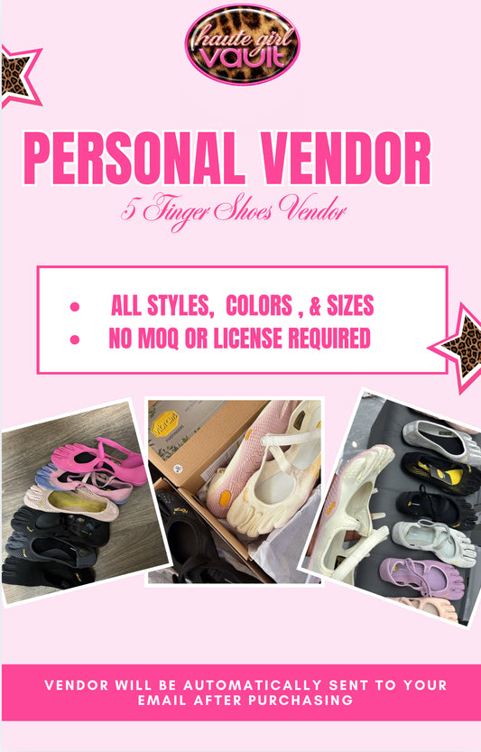 five finger shoe vendor