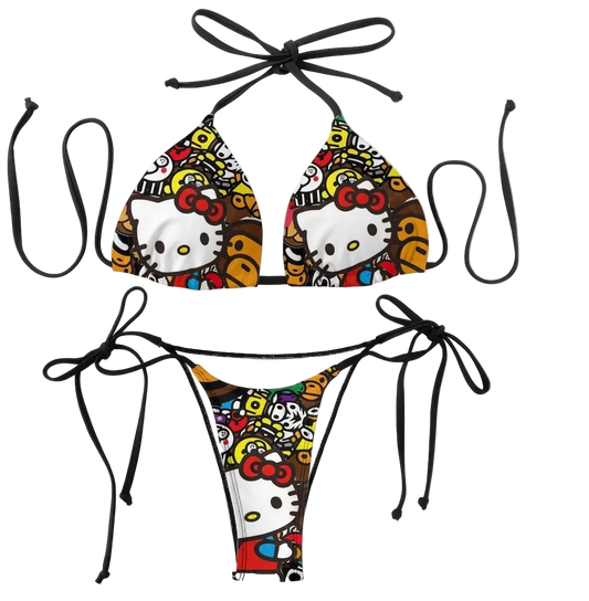 hello kitty x bape inspired bikini