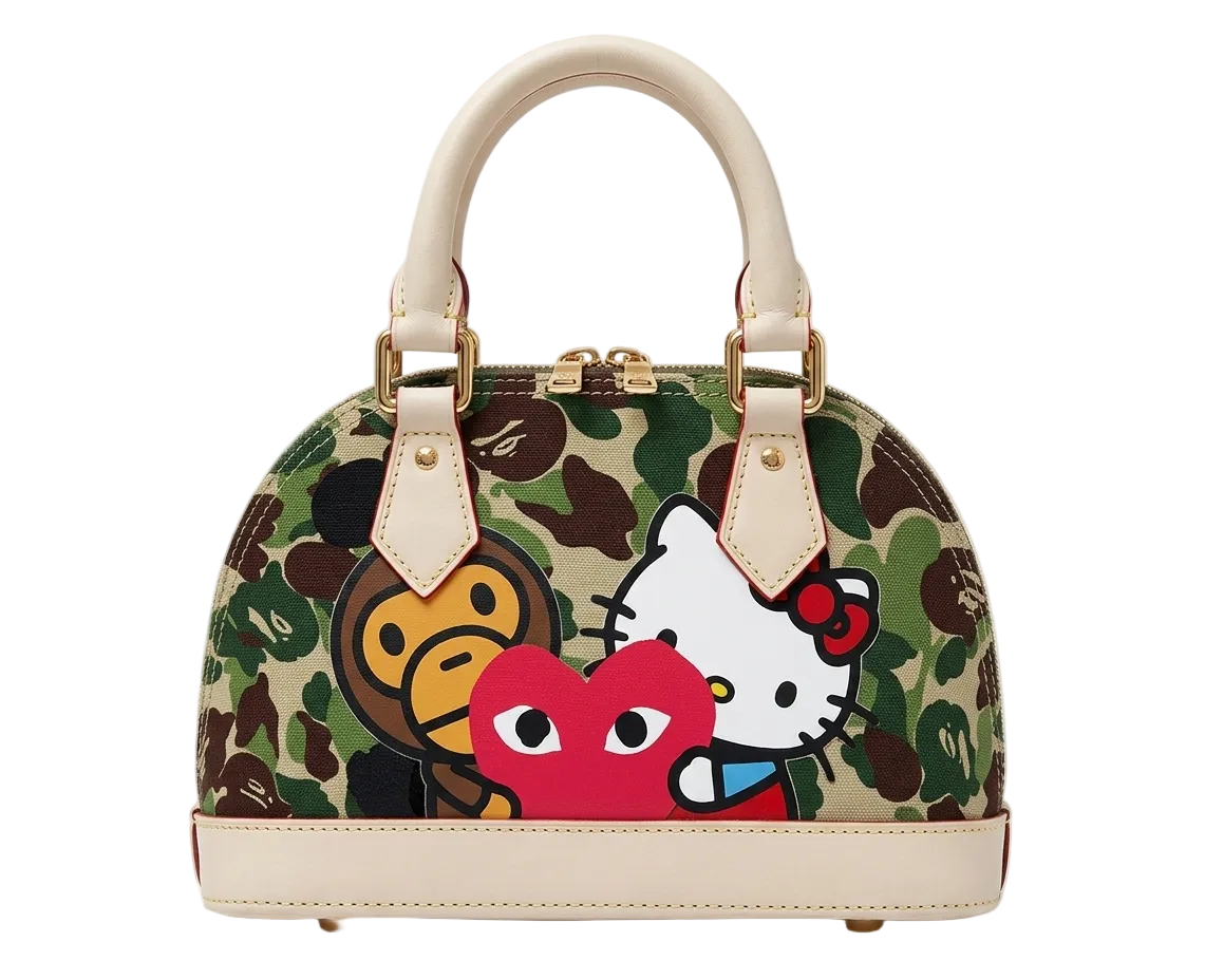 green camo x friends shell bag